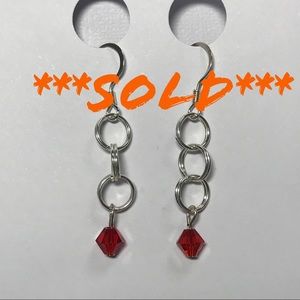 Drop earrings w/Swarvoski crystal